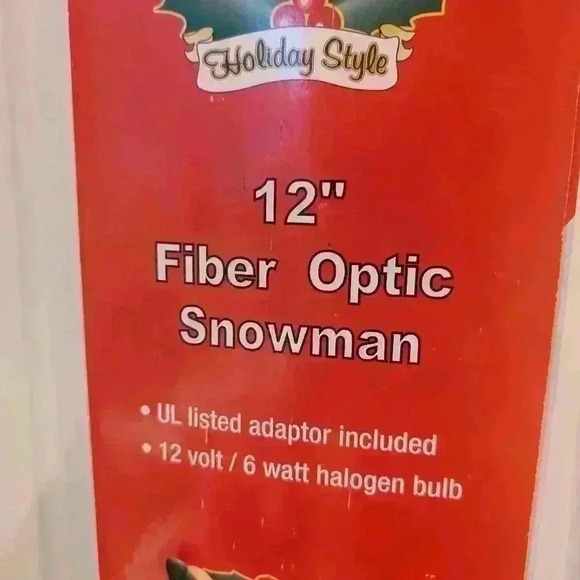 Vintage fiber optic 12" snowman changes colour - Picture 3 of 8